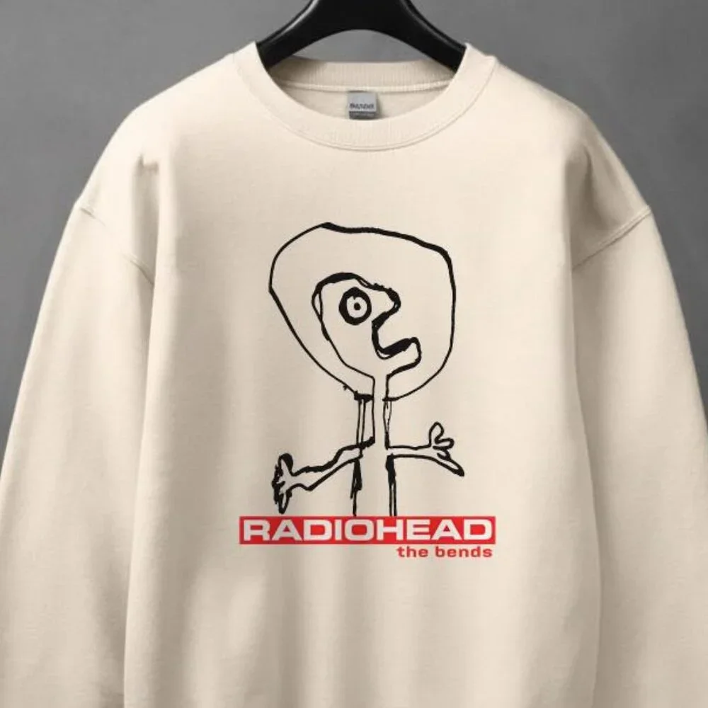 Vintage Radiohead the bends sweatshirt sand , Retro 90s Radiohead band shirt - Picture 2 of 4